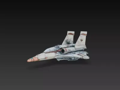 Sci-Fi Air Superiority Heavy Interceptor Fighter STL 3D print model