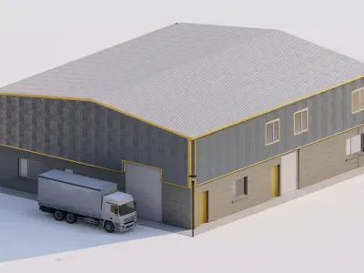 Warehouse-Warehouse Building 3D model 2