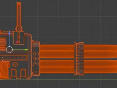 Gutling minigun 3D model