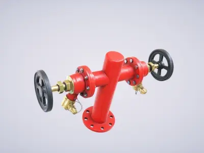 Fire Hydrant Double 3D model
