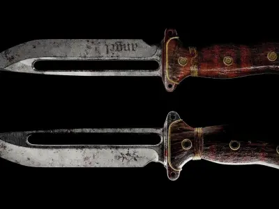 Hunter knife  3D model