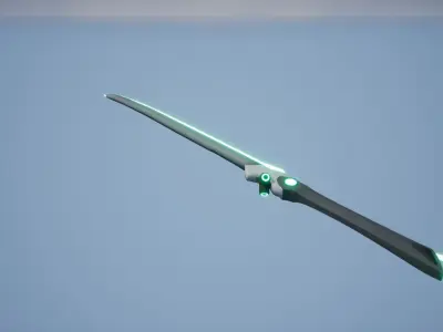 Customize cyber sword katana Low-poly 3D model
