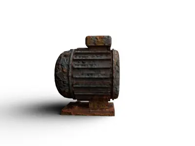 Rusted Conveyor Motor Low-poly 3D model