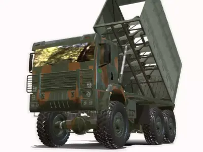 CAMINHAO 6X6 PORTA DRONE BR Low-poly 3D model