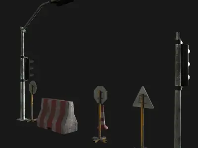 traffic lights Free 3D model purchase