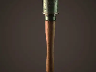 M24 Stielhandgranate Stick Grenade - RC low-poly  Low-poly 3D model