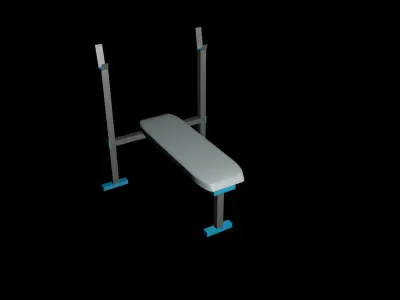 Bench Press 3D Low-poly Model Low-poly 3D model