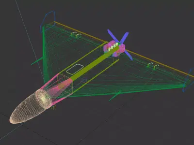 Shahed military drone 3D model