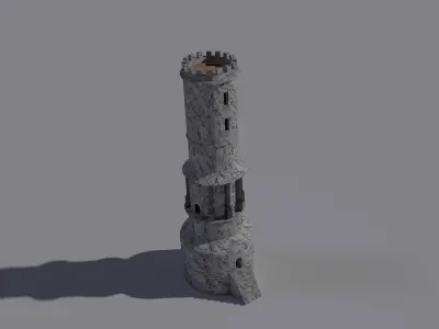 Medieval Tower Low-poly 3D model purchase