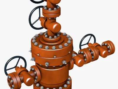 Industrial Equipment Red Regulator 3D model