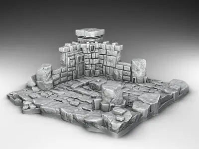 Stylized Middle Ages Set Part 4 3D print model