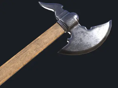 Battle axes Low-poly 3D model purchase