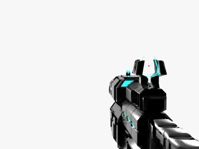 SciFi Rifle with Grenade Launcher 3D model