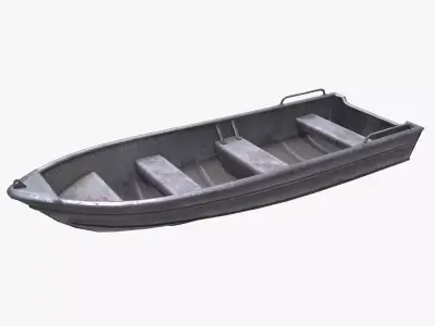 Old Metal Row Boat Low-poly PBR Low-poly 3D model