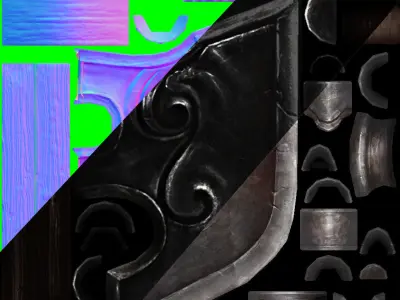 Axe Heavy 02 Low-poly 3D model