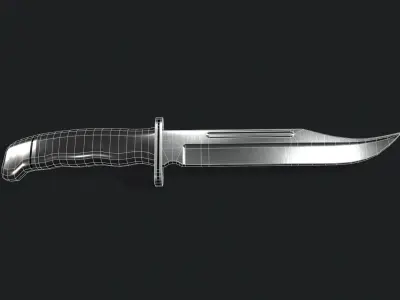 Killer Hunting Knife Low-poly 3D model Low-poly 3D model