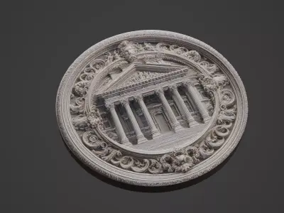 Building House Pendant Medallion 3D print model buy