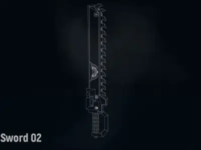 AC Chain Sword 02 Low-poly 3D model
