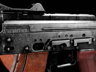 AK 74U-N Low-poly 3D model
