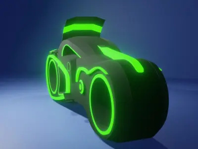 Tron Sci Fi  Bike Low-poly 3D model