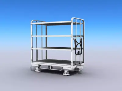 Transport Cart Low-poly 3D model