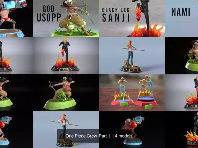 One Piece Crew  Part 1  3D Model Pack