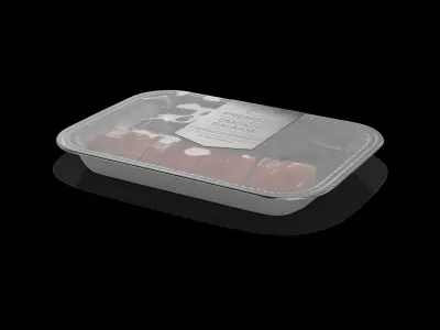 Dried meats Smoked Salmon Low-poly 3D model
