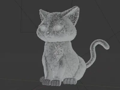 Cat sitting Free 3D model