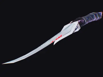 Dagger Dark Short Blade Sharpener Military Wedge Grinding Low-poly 3D model purchase