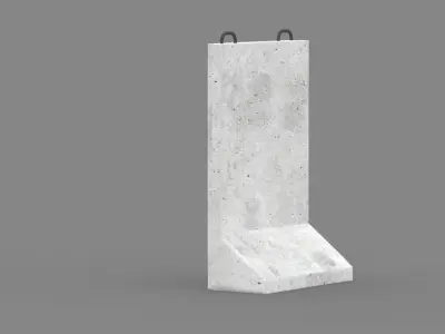 Concrete Barricade 3D model