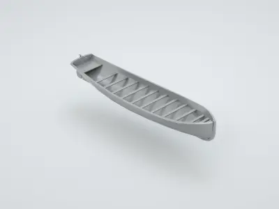 Lifeboat - Type 6 - World War 2 Warship 3D model