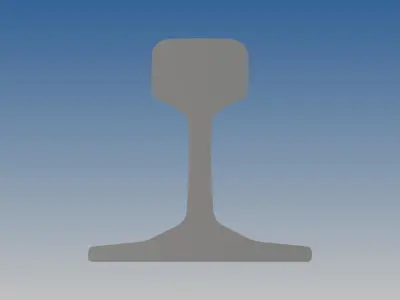 British Standard-EN13674 52E1 rail 3D model