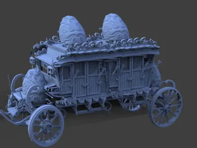 Easter Stage Coach 4 3D model