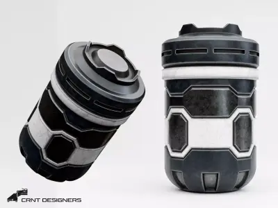 Sci-Fi Futuristic Grenade 3D model