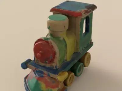 painted train  3D model
