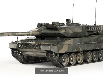 Collection of modern models of main battle tanks 3 3D Model Pack