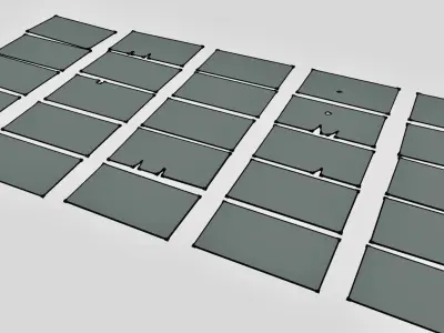 Railway Tickets Low-poly 3D model