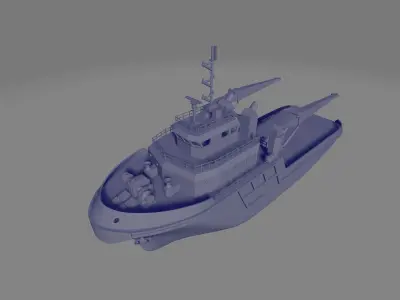 multipurpose tugboat miniature 3D print model