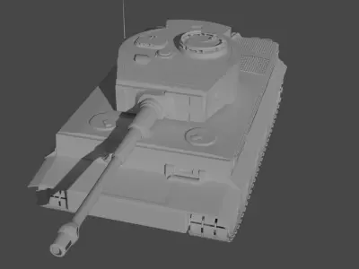 Tiger 131 German Tank Free 3D model