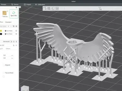 Custom 3D print Minifigure Accessory - Minifigure Wings S1 - 04 3D print model
