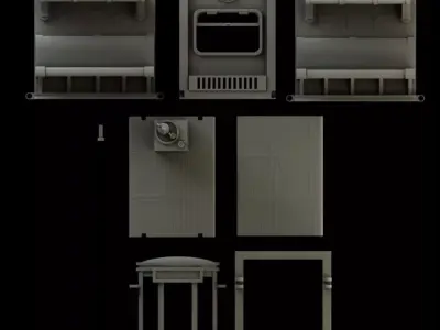 Train Cabin Booknook 3D print model