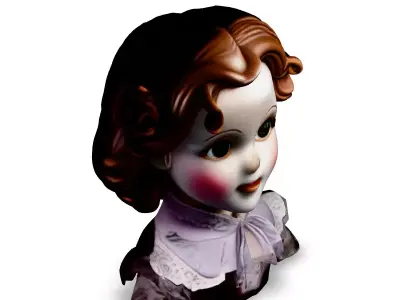 Vintage Porcelain Doll 3D Model Low-poly 3D model