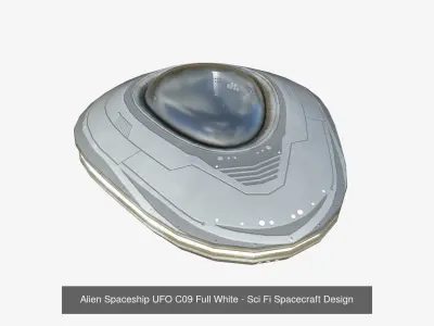 10 Alien Spaceships UFO Collection I White - Spacecraft Design 3D Model Pack