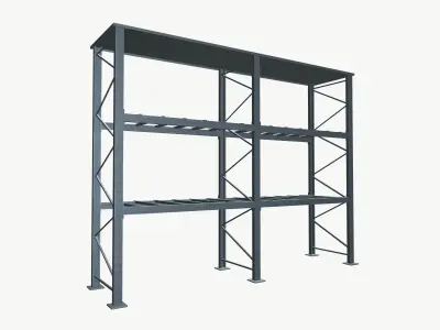 Industrial rack 3D model