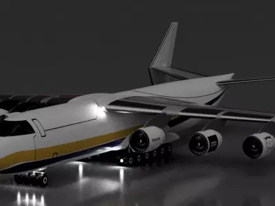 Antonov An-225 Mriya Low-poly 3D model