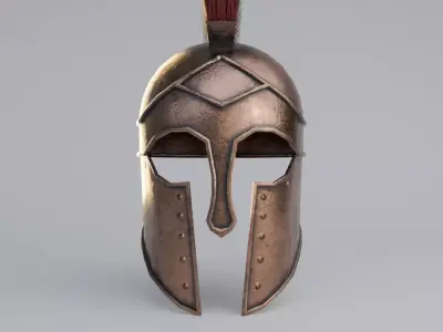 Spartan Helmet Low-poly 3D model buy
