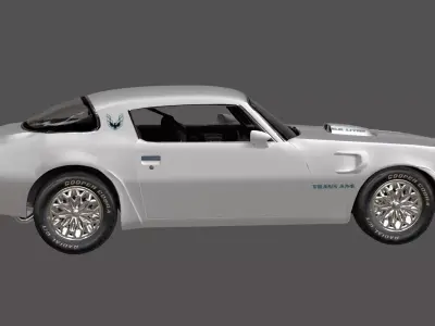 1977 Pontiac Firebird Trans AM Ready for game Low-poly 3D model