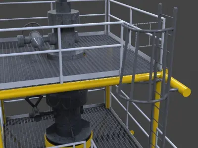 Well access platform Free 3D model