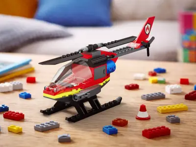 Rescue Helicopter Toy Low Poly 3D Model Low-poly 3D model
