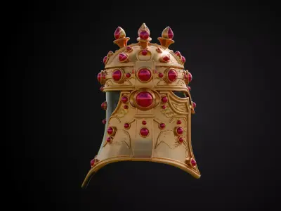 Stylized Persian Helmet -  Royal Crescent 3D print model